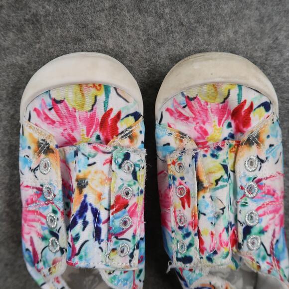 Roxy Shoes Kids Toddler 10 Sneakers Bayshore Hook N Loop Colorful Easy On Casual - Picture 6 of 10